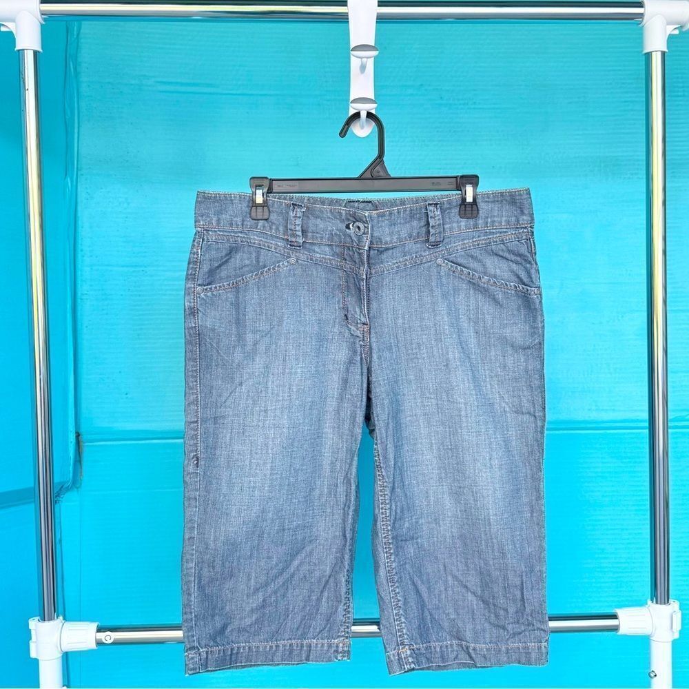 New York & Company Women's Embellished Denim Capri Size 10
